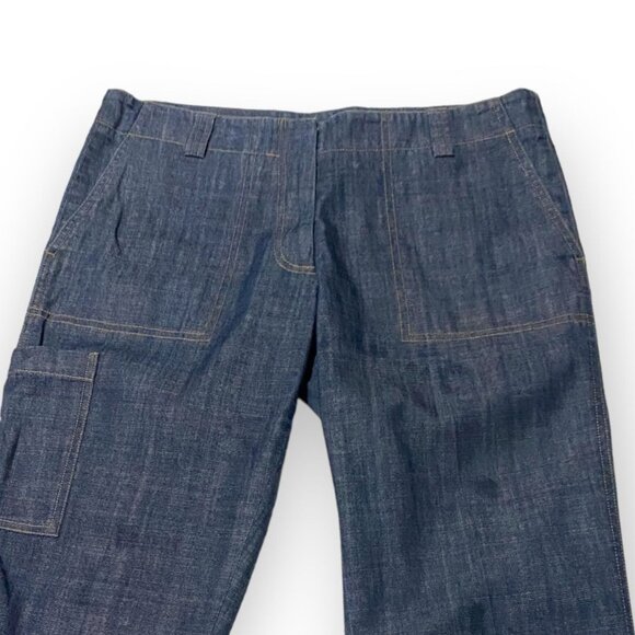 Vintage DKNY Chambray Cropped pants, Size 12 US - Picture 6 of 12